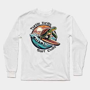 Surfing Turtle Long Sleeve T-Shirt